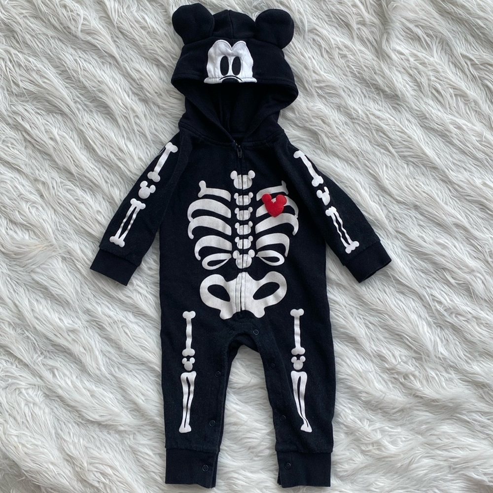 Disney Store | Mickey Mouse Skeleton Onesie
